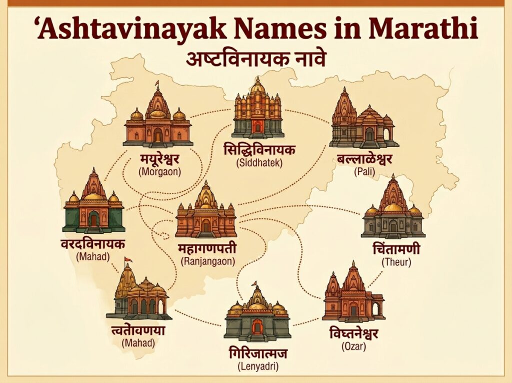 Ashtavinayak Names in Marathi