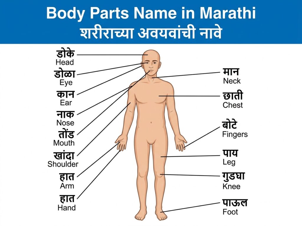 Body Parts Name in Marathi