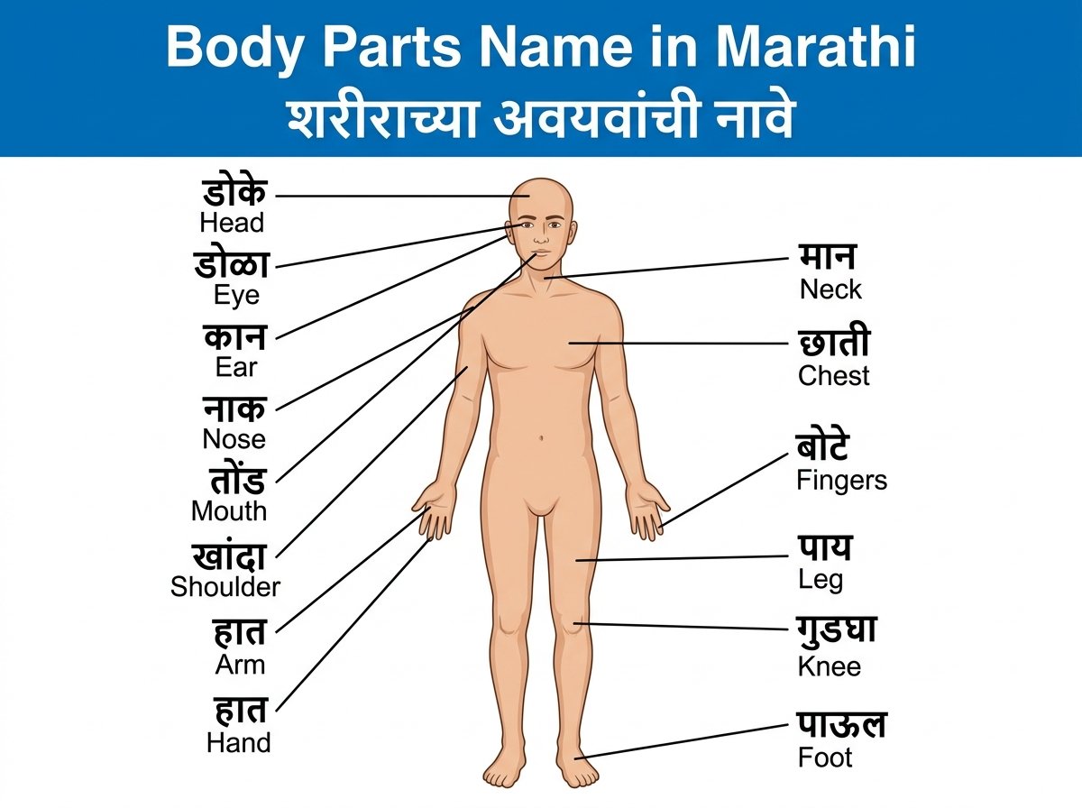 Body Parts Name in Marathi