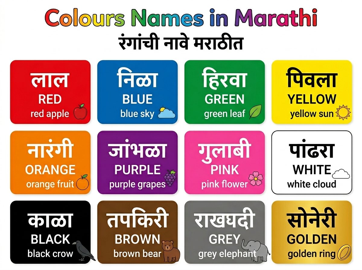 Colours Name in Marathi