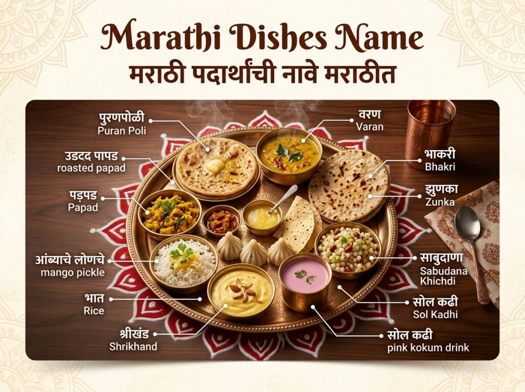 Dishes Name in Marathi