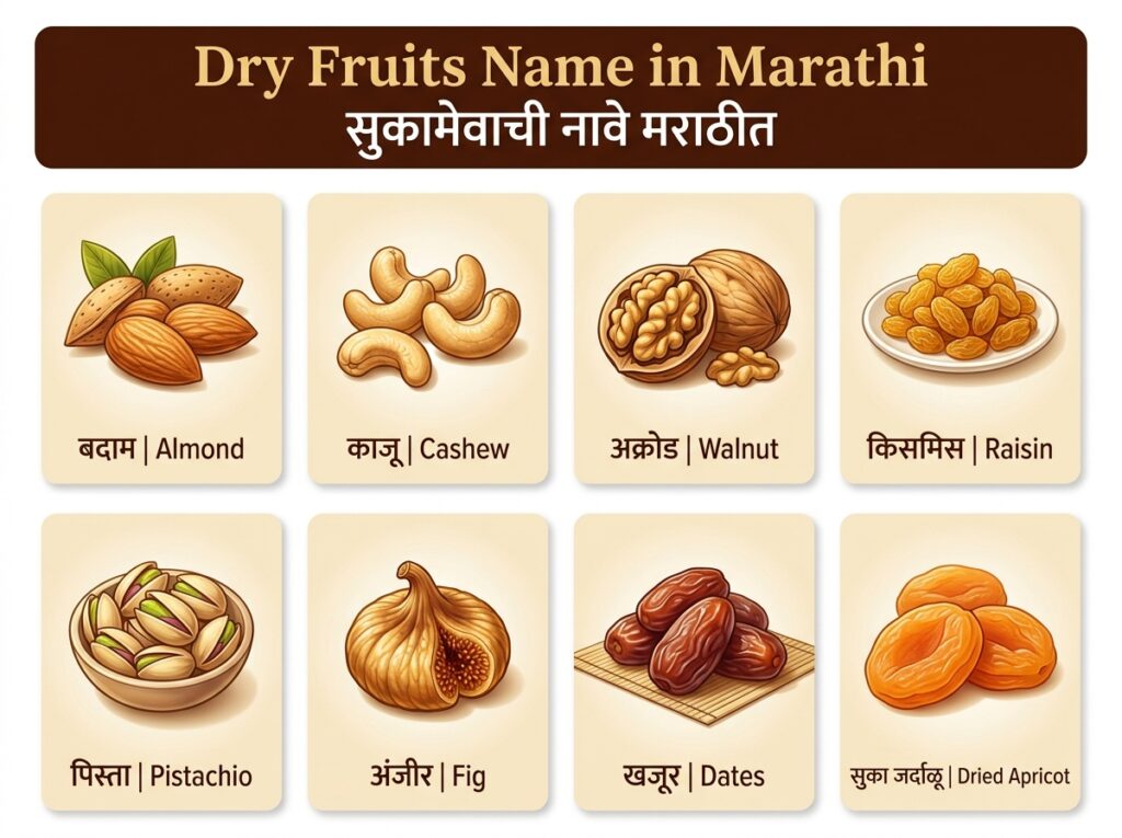 Dry Fruits Name in Marathi