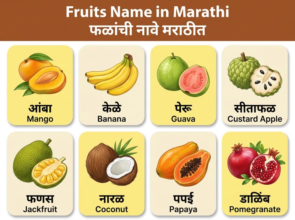 Fruits Name in Marathi