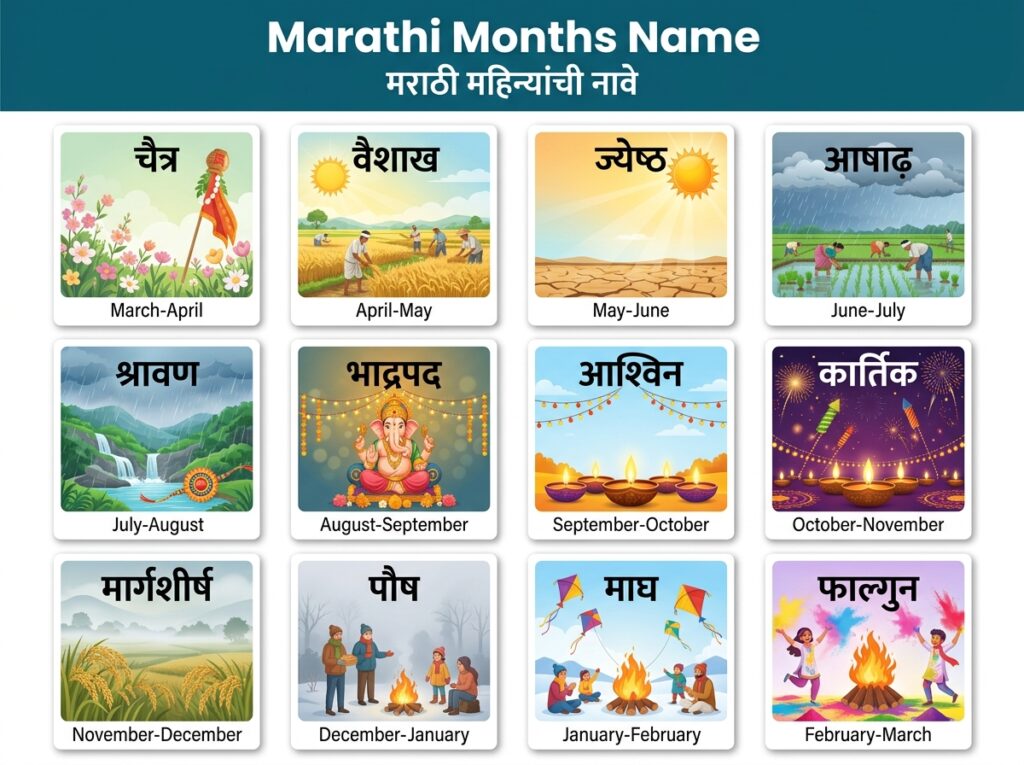 Months Name in Marathi