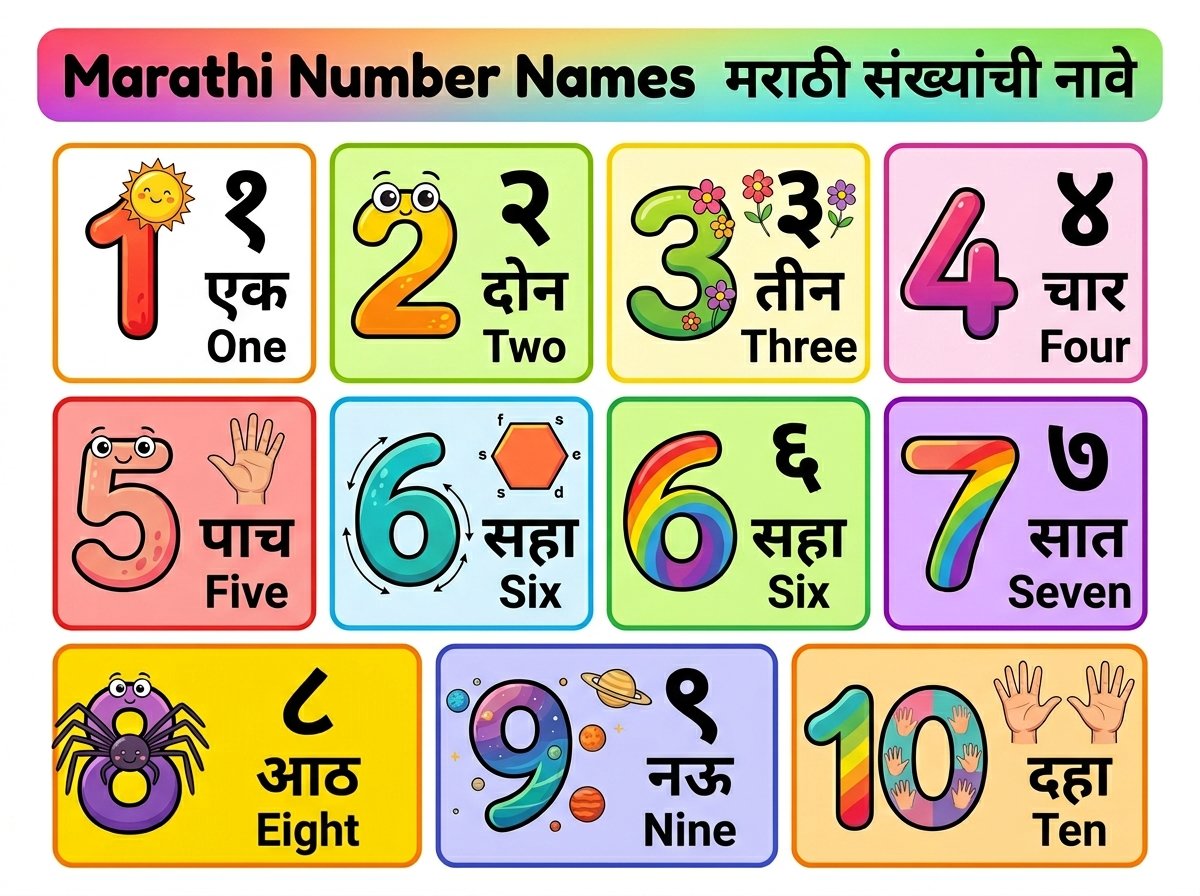 Number Names in Marathi
