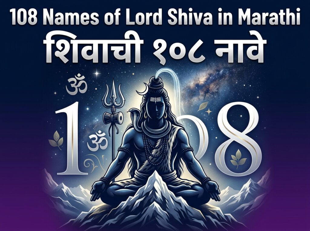 Shiva 108 Names in Marathi